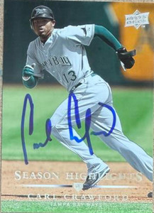 Carl Crawford Autographed 2008 Upper Deck #784 SH