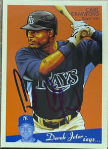 Carl Crawford Autographed 2008 Upper Deck Goudey #177  