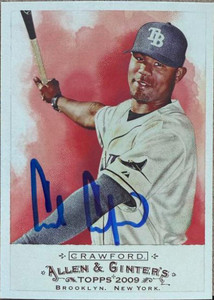 Carl Crawford Autographed 2009 Topps Allen & Ginter #251 