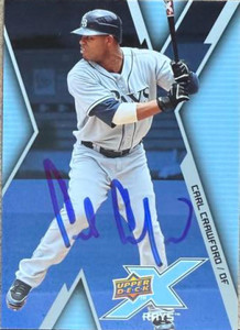 Carl Crawford Autographed 2009 Upper Deck X #87 