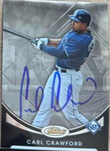 Carl Crawford Autographed 2010 Topps Finest #90