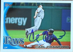 Carl Crawford Autographed 2010 Topps #95