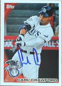 Carl Crawford Autographed 2010 Topps Update #US-170