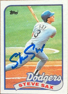 Steve Sax Autographed 1989 Topps #40