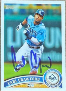 Carl Crawford Autographed 2011 Topps #25
