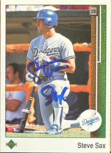 Steve Sax Autographed 1989 Upper Deck #53