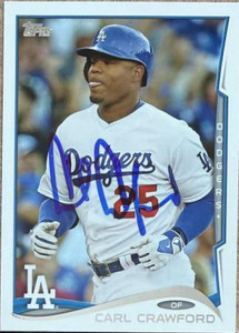 Carl Crawford Autographed 2014 Topps #566 