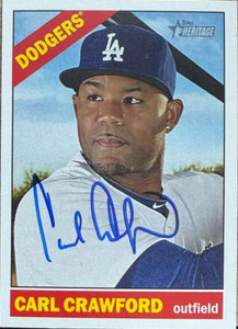 Carl Crawford Autographed 2015 Topps Heritage #330