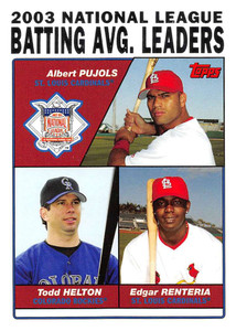 2004 Topps #343 Albert Pujols/Todd Helton/Edgar Renteria LL NM-MT St. Louis Cardinals/Colorado Rockies 