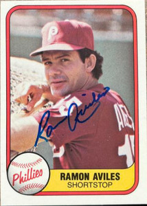 Ramon Aviles Autographed 1981 Fleer #23