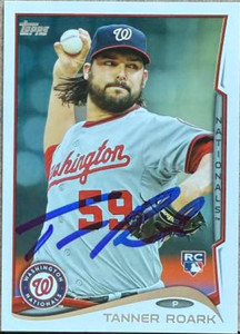 Tanner Roark Autographed 2014 Topps #602 RC