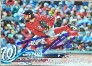 Tanner Roark Autographed 2018 Topps #526 
