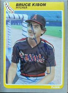 Bruce Kison Autographed 1985 Fleer Update #306 California Angels Card