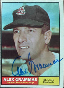 Alex Grammas Autographed 1961 Topps #64