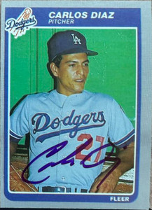 Carlos Diaz Autographed 1985 Fleer #369