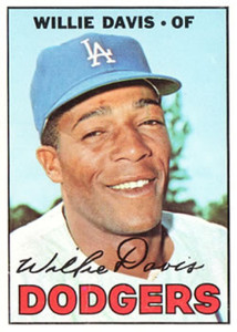 SOLD 131108 1967 Topps #160 Willie Davis VG Los Angeles Dodgers 
