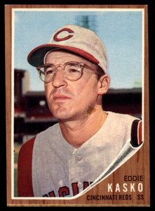 1962 Topps #193 Eddie Kasko UER VG Cincinnati Reds 