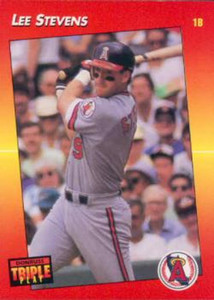 1992 Triple Play #119 Lee Stevens VG California Angels 