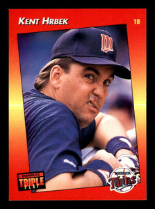 1992 Triple Play #135 Kent Hrbek VG Minnesota Twins 