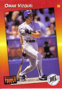 1992 Triple Play #137 Omar Vizquel VG Seattle Mariners 
