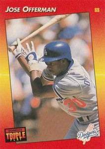 1992 Triple Play #153 Jose Offerman VG Los Angeles Dodgers 