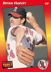 1992 Triple Play #37 Bryan Harvey VG California Angels 