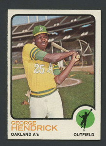 1973 Topps #13 George Hendrick VG Oakland Athletics 