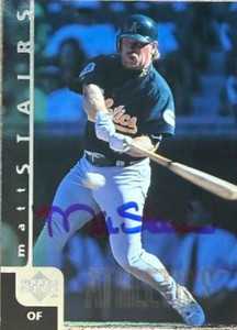 Matt Stairs Autographed 1998 Upper Deck #470 Oakland Athletics Card