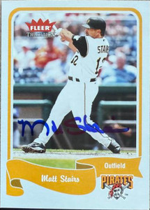 Matt Stairs Autographed 2004 Fleer Tradition #129 