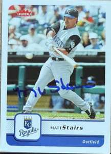 Matt Stairs Autographed 2006 Fleer #338 