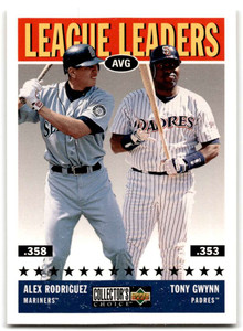 SOLD 176662 1997 Collector's Choice #56 Tony Gwynn/Alex Rodriguez LL NM-MT San Diego Padres/Seattle Mariners 