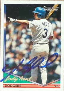 Jody Reed Autographed 1994 Topps Gold #325