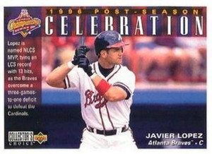 1997 Collector's Choice #222 Javy Lopez POST NM-MT Atlanta Braves 
