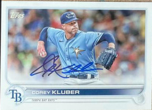 Corey Kluber Autographed 2022 Topps Update #US37 