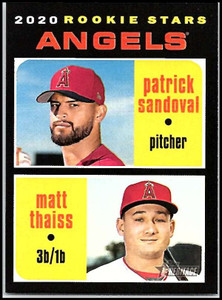 2020 Topps Heritage #152 Matt Thaiss/Patrick Sandoval NM-MT RC Rookie Los Angeles Angels 