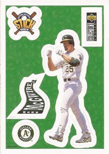 1997 Collector's Choice Stickums #25 Mark McGwire NM-MT  Oakland Athletics 