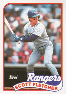 1989 Topps #295 Scott Fletcher NM-MT Texas Rangers 