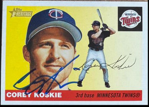 Corey Koskie Autographed 2004 Topps Heritage #174 