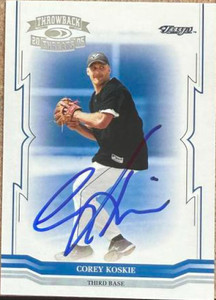 Corey Koskie Autographed 2005 Donruss Throwback Threads #228  