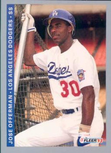1993 Fleer #66 Jose Offerman VG Los Angeles Dodgers 