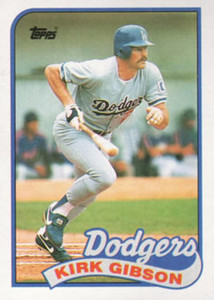 1989 Topps #340 Kirk Gibson NM-MT Los Angeles Dodgers 