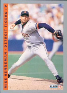 1993 Fleer #229 Mike Henneman VG Detroit Tigers 