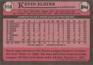 1988 Donruss #37 Kevin Elster NM-MT New York Mets - Under the