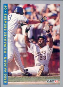 1993 Fleer #258 Greg Vaughn VG Milwaukee Brewers 