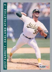 1993 Fleer #297 Jeff Parrett VG Oakland Athletics 