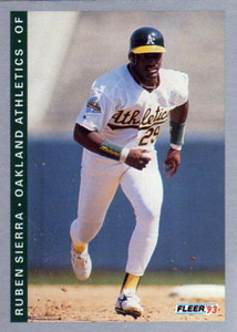 1993 Fleer #298 Ruben Sierra VG Oakland Athletics 