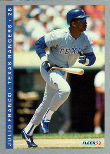 1993 Fleer #320 Julio Franco VG Texas Rangers 