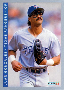 1993 Fleer #322 Juan Gonzalez VG Texas Rangers 