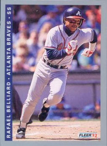 1993 Fleer #361 Rafael Belliard VG Atlanta Braves 