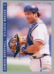 1993 Fleer #362 Damon Berryhill VG Atlanta Braves 